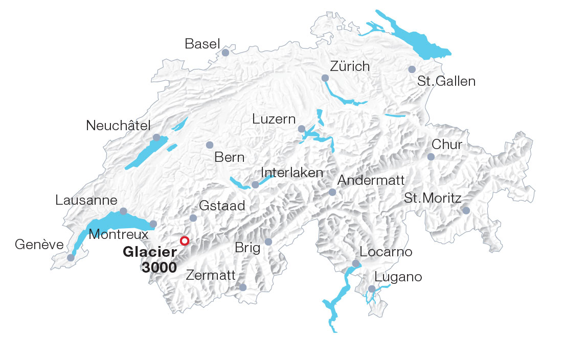 Map Glacier 3000
