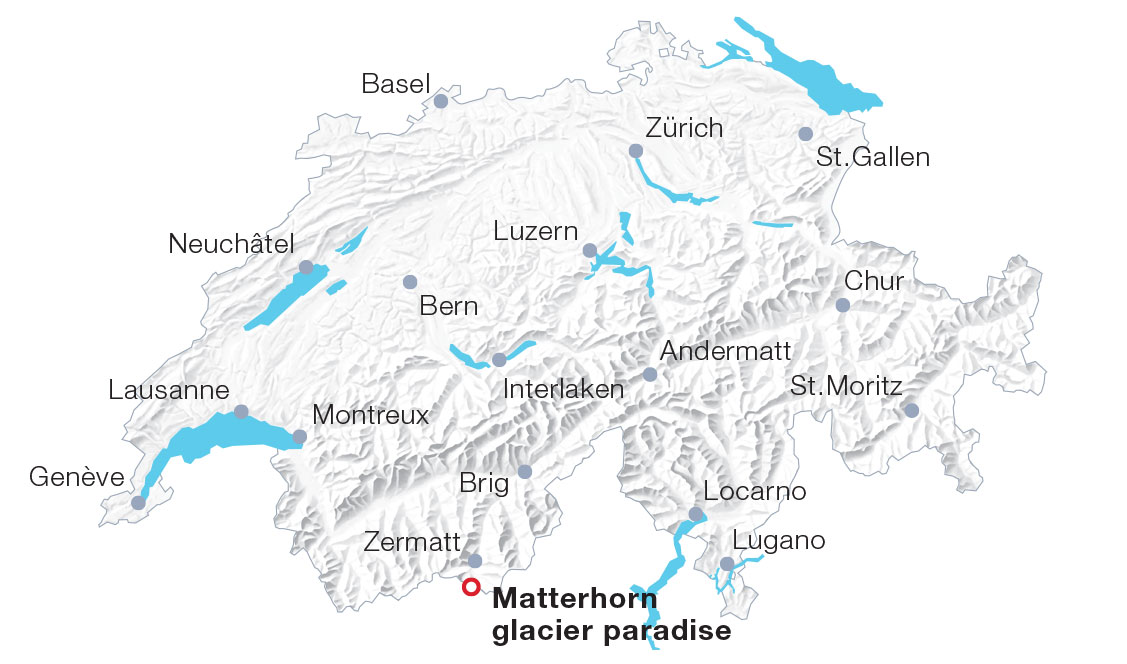 Map Matterhorn glacier paradise
